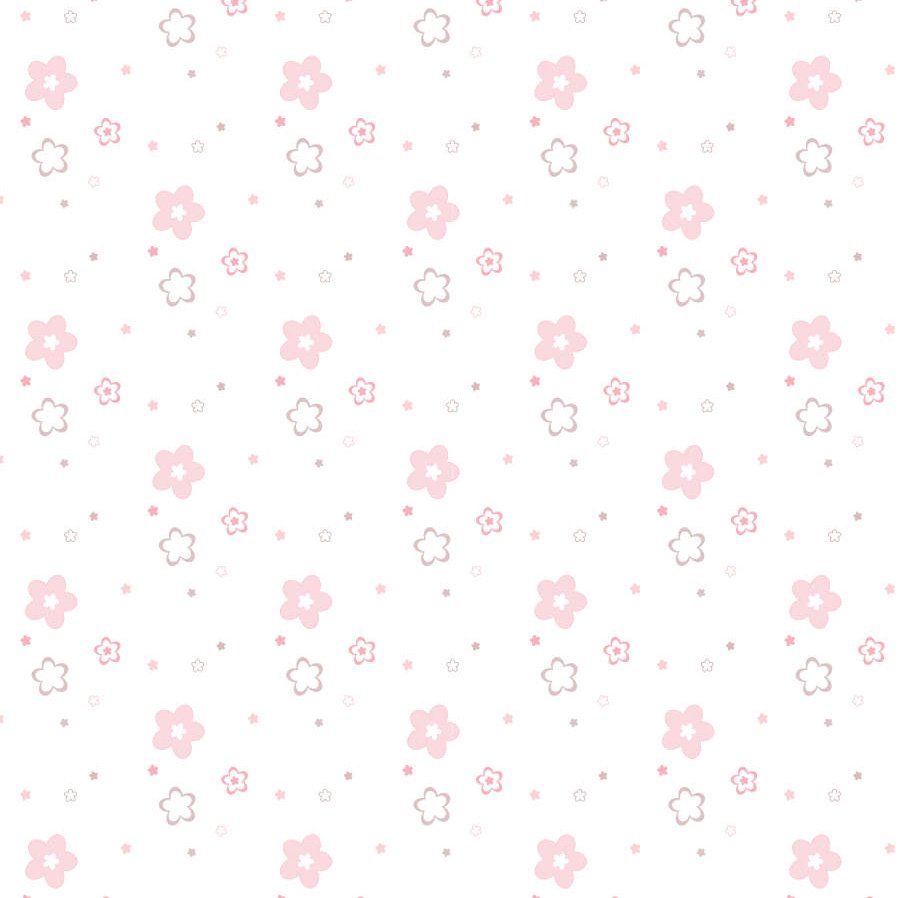 Papel de Parede Floral Rosa Infantil Adesivo