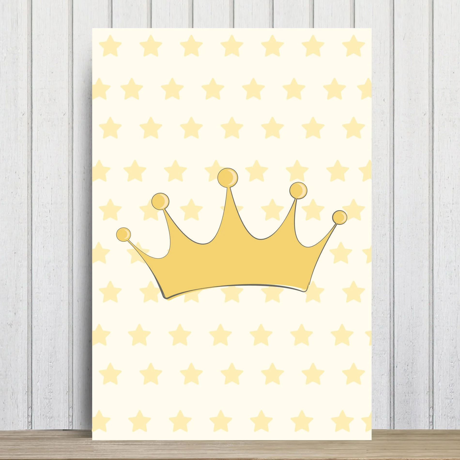 Placa Decorativa Infantil Ursinha Princesa Kit 4un 30x40cm