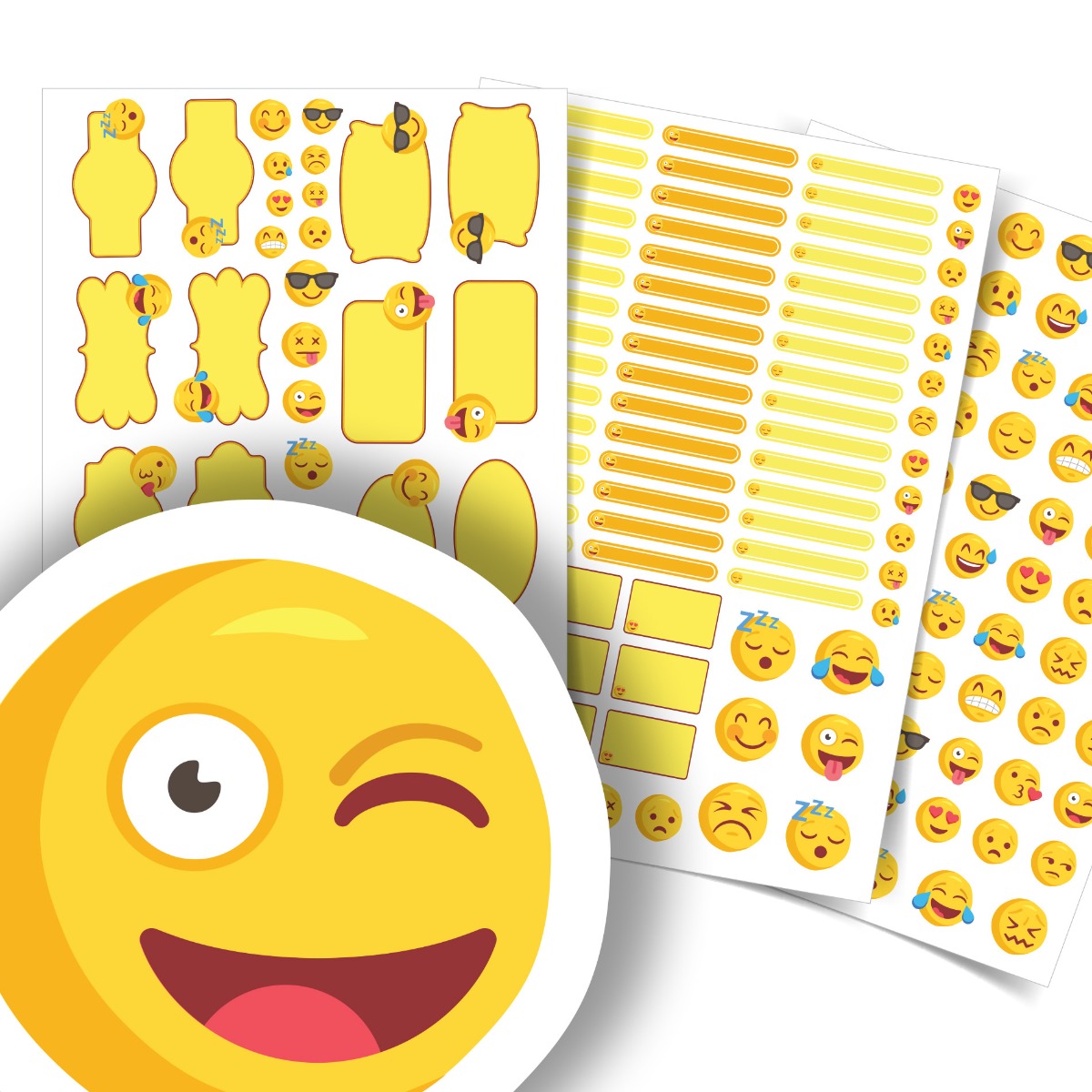 Etiquetas Escolares Personalizadas Emojis Emoticon 189un