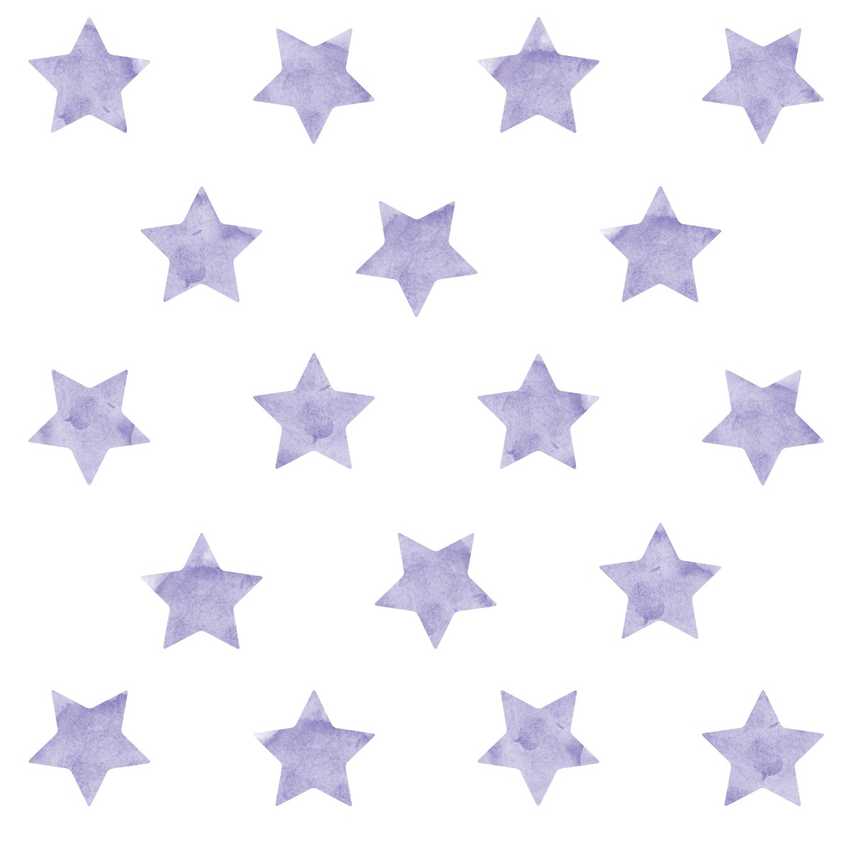 Adesivo de Parede Estrelas Aquarela Lilás 54un