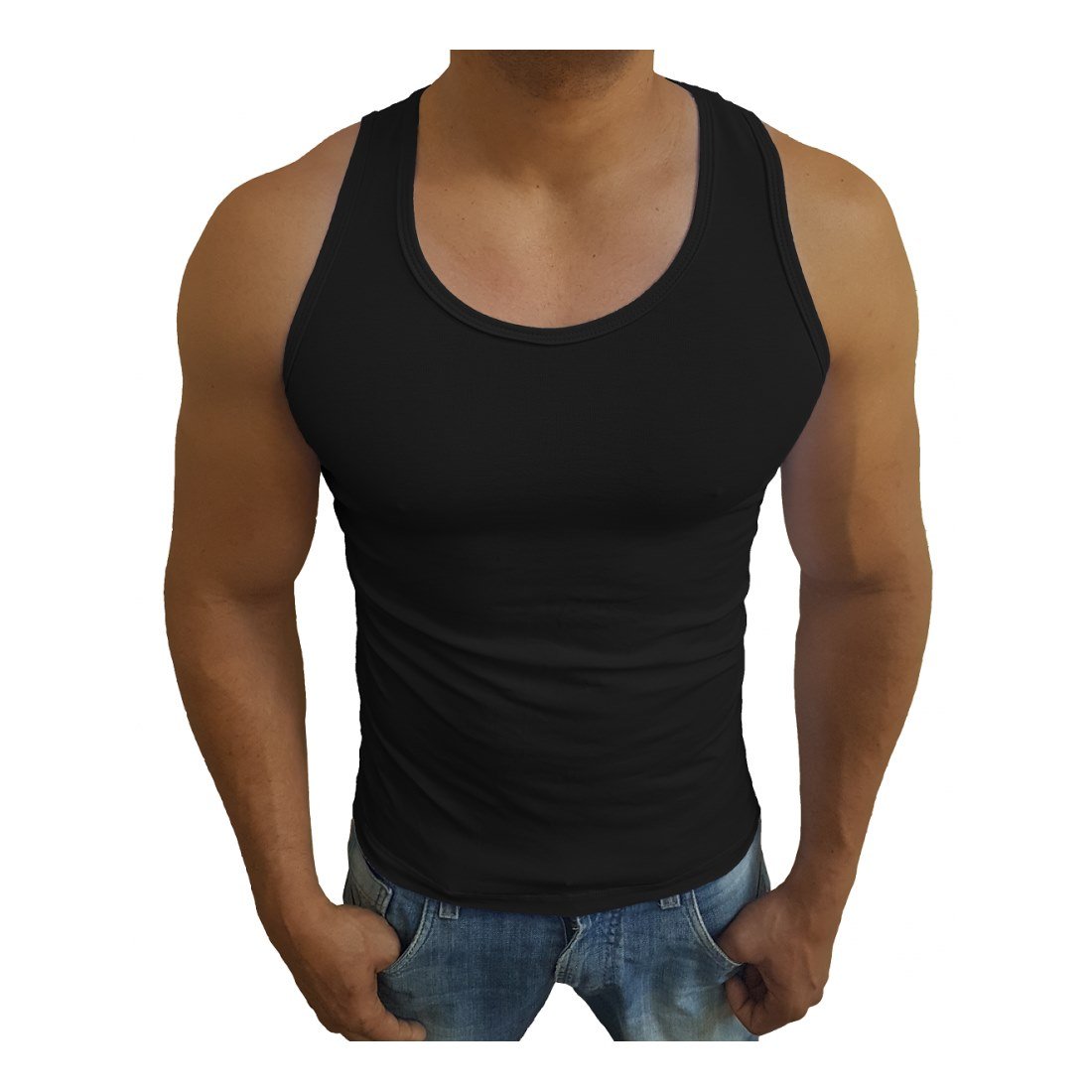 camiseta regata masculina preto