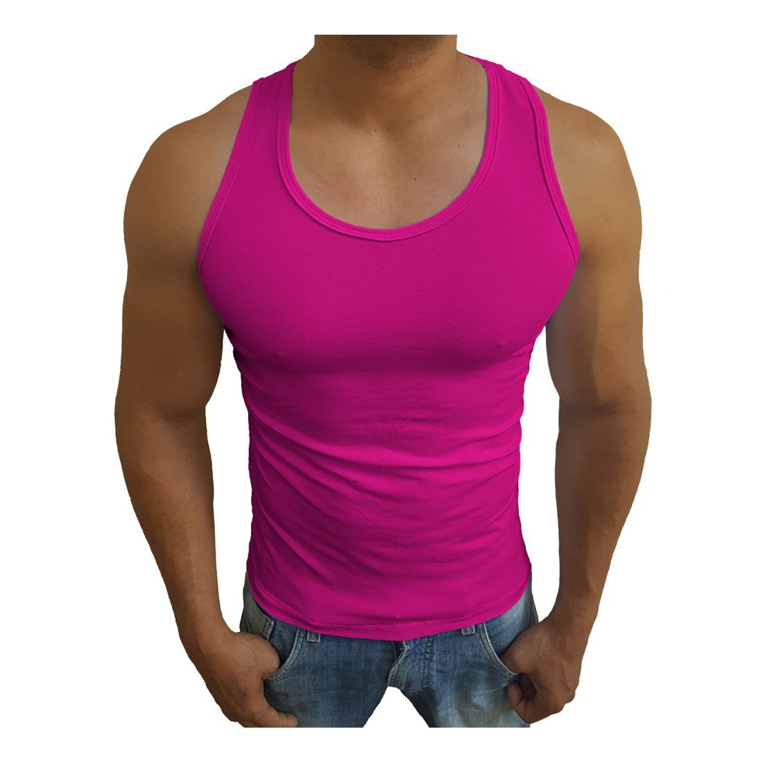 camiseta regata masculina rosa pink
