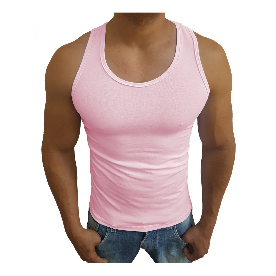 camiseta regata masculina rosa bb