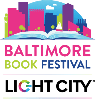 Baltimore book festival light city logo.
