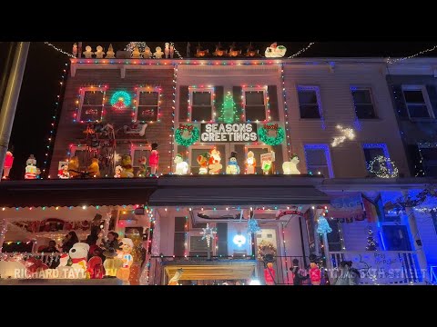 A house in Federal Hill, Baltimore is beautifully decorated with Christmas lights as a part of the Holiday Guide.
