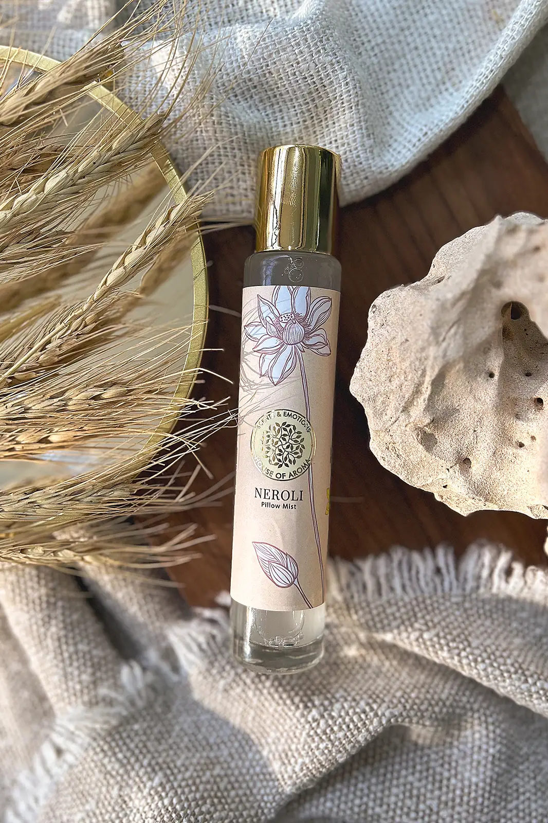 Natural Neroli Pillow Mist Sleep spray, fast sleeping spray, fast sleep spray, sleep spray for adults, instant sleep spray, deep sleep spray buy online, aromatic products, fragrance, pillow mist spray online, fragrance for home